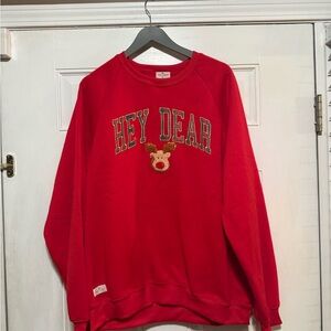 Simply Southern Red 'Hey Dear' Sweatshirt